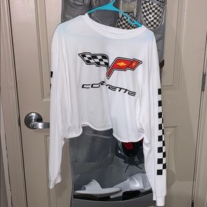 Corvette Long sleeve crop top